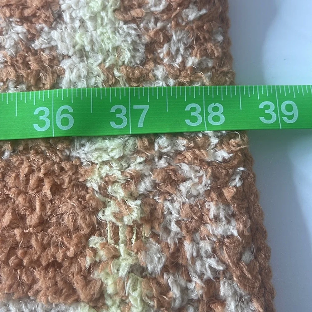 Aerie Offline Sweater Scarf Plaid Neutral Colors